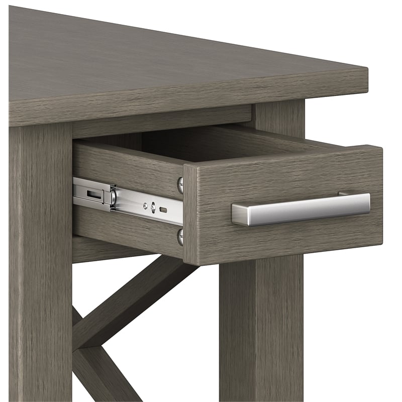 Home Square 2-Piece Narrow End Table with Storage Set in Farmhouse Gray