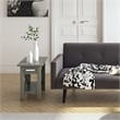 Home Square 2-Piece Narrow End Table with Storage Set in Farmhouse Gray