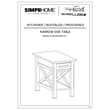 Home Square 2-Piece Narrow End Table with Storage Set in Farmhouse Gray
