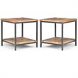 Home Square 2-Piece Wood & Metal 22