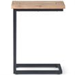 Home Square 2-Piece Modern Solid Wood C-Shape End Table Set in Natural & Black