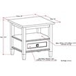 Home Square 2-Piece Wood 20