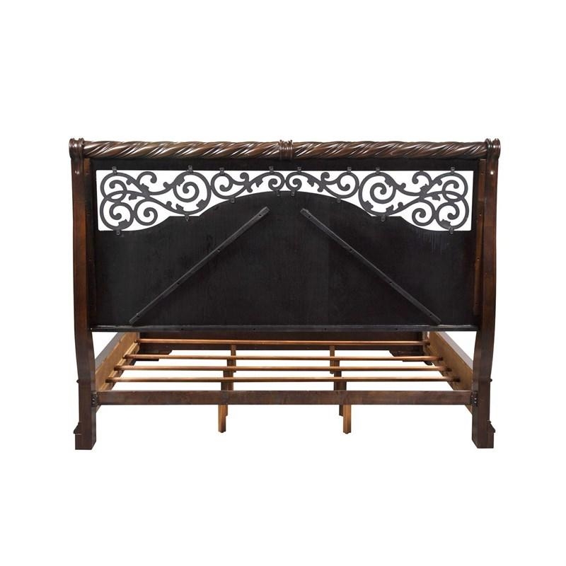 Home Square 2-Piece Set with 8-Drawer Double Dresser & King Sleigh Bed