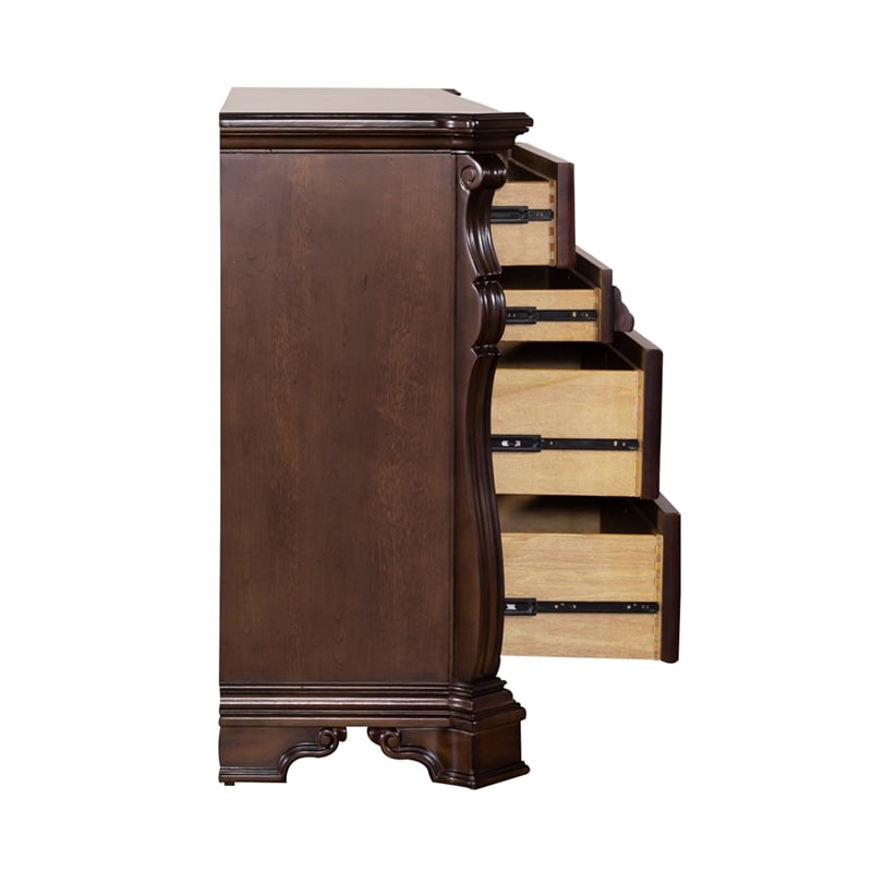 Home Square 2-Piece Set with 8-Drawer Double Dresser & Queen Sleigh Bed