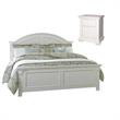 Home Square 2-Piece Set with Summer House King Panel Bed & 2-Drawer Night Stand