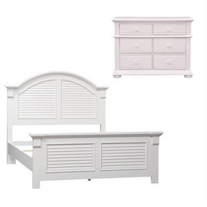 Home Square 2-Piece Set with Queen Panel Bed and Media Chest