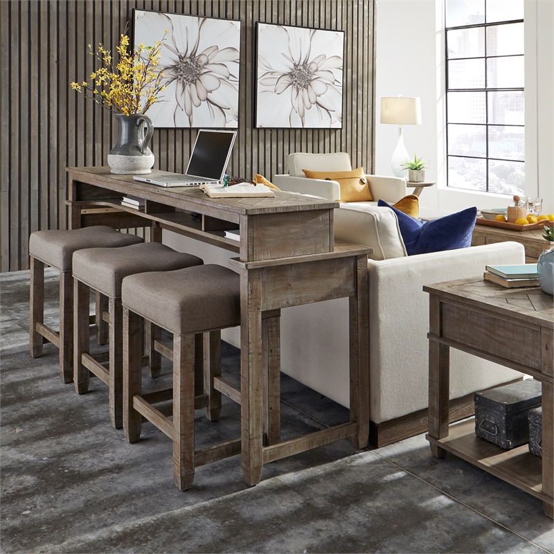Home Square 2-Piece Furniture Parkland Falls Uph Console Stool Set