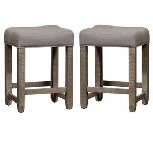 Home Square 2-Piece Furniture Parkland Falls Uph Console Stool Set