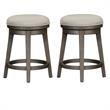 Home Square 2-Piece Furniture Farmhouse Console Swivel Stool Set