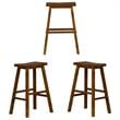Home Square 3-Piece Furniture Creations 30 Inch Sawhorse Barstool Set in Tobacco