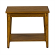 Home Square 2-Piece Furniture Lake House Square Lamp Table Set in Oak