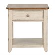 Home Square 2-Piece Furniture Farmhouse Reimagined End Table with Basket Set