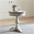 Home Square 2-Piece Furniture Heartland Round Pedestal Chair Side Table Set