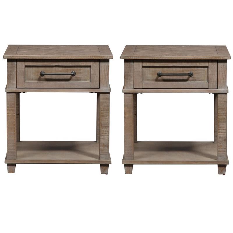 Home Square 2-Piece Furniture Parkland Falls Rectangular End Table Set