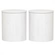 Home Square 2-Piece Furniture Modern Farmhouse Drum End Table Set