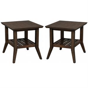 Home Square 2-Piece Furniture Ventura Blvd Rectangular End Table Set