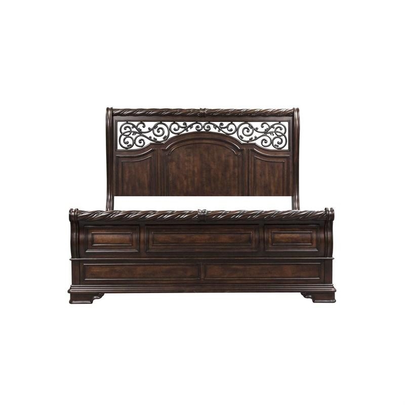 Home Square 2-Piece Set with Arbor Place 6-Drawer Chest & King Sleigh Bed