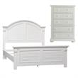 Home Square 2-Piece Set with Summer House Queen Panel Bed & 5-Drawer Chest