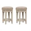 Home Square 2 Piece Console Swivel Stool Set in Antique White