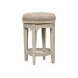 Home Square 3 Piece Console Swivel Stool Set in Antique White