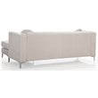 Home Square 2-Piece Set with Velvet Sofa Chaise and Loveseat in Ivory