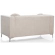 Home Square 2-Piece Set with Velvet Sofa Chaise and Loveseat in Ivory