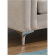 Home Square 2-Piece Set with Velvet Sofa and Loveseat in Ivory