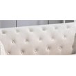 Home Square 2-Piece Set with Velvet Sofa and Loveseat in Ivory