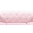 Home Square 2-Piece Set with Velvet Sofa Chaise and Loveseat in Pink