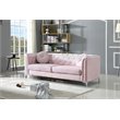 Home Square 2-Piece Set with Velvet Sofa and Loveseat in Pink