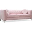 Home Square 2-Piece Set with Velvet Sofa and Loveseat in Pink