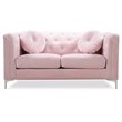 Home Square 2-Piece Set with Velvet Sofa and Loveseat in Pink