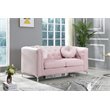 Home Square 2-Piece Set with Velvet Sofa and Loveseat in Pink