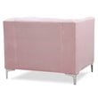 Home Square 2-Piece Furniture Set with Velvet Sofa and Chair in Pink