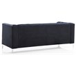 Home Square 2-Piece Set with Velvet Sofa and Loveseat in Black