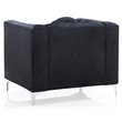 Home Square 2-Piece Furniture Set with Velvet Sofa and Chair in Black