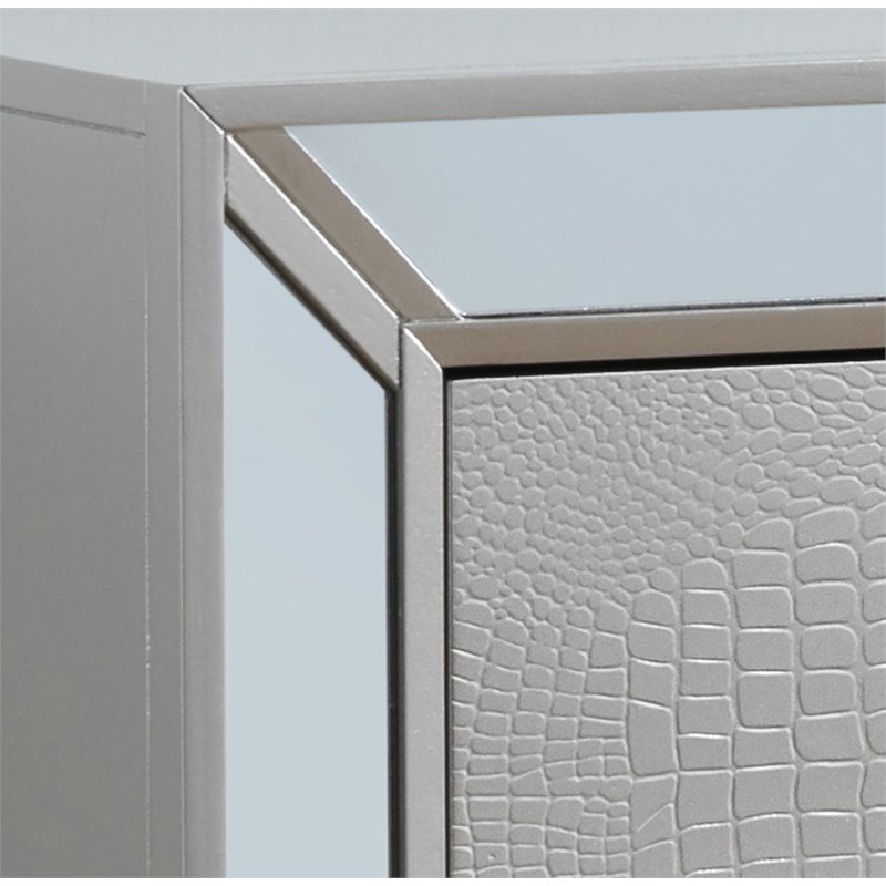 Home Square 2-Piece Set with 5-Drawer Chest & 2-Drawer Nightstand in Champagne