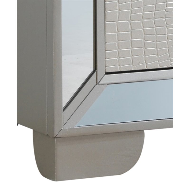 Home Square 2-Piece Set with 5-Drawer Chest & 2-Drawer Nightstand in Champagne