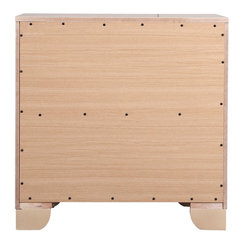 Home Square 2-Piece Set with 5-Drawer Chest & 2-Drawer Nightstand in Pearl