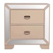 Home Square 2-Piece Set with 5-Drawer Chest & 2-Drawer Nightstand in Pearl