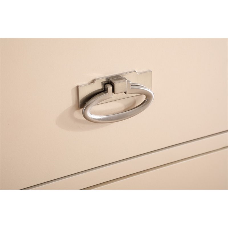 Home Square 2-Piece Set with 5-Drawer Chest & 2-Drawer Nightstand in Pearl