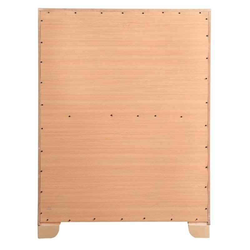 Home Square 2-Piece Set with 5-Drawer Chest & 2-Drawer Nightstand in Pearl