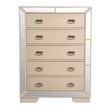 Home Square 2-Piece Set with 5-Drawer Chest & 2-Drawer Nightstand in Pearl