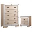 Home Square 2-Piece Set with 5-Drawer Chest & 2-Drawer Nightstand in Pearl