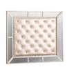 Home Square 2-Piece Set with Twin Panel Bed and 8-Drawer Dresser in Pearl