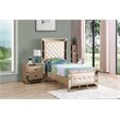 Home Square 2-Piece Set with Twin Panel Bed and 8-Drawer Dresser in Pearl