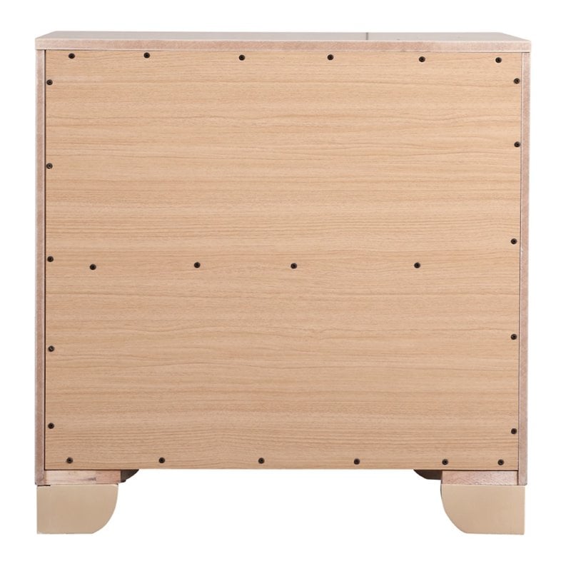 Home Square 3-Piece Set with Twin Panel Bed Chest & 2-Drawer Nightstand in Pearl
