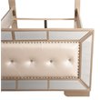 Home Square 3-Piece Set with Twin Panel Bed Chest & 2-Drawer Nightstand in Pearl