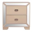 Home Square 2-Piece Set with Queen Panel Bed and 2 Drawer Nightstand in Pearl