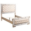 Home Square 2-Piece Set with Queen Panel Bed and 2 Drawer Nightstand in Pearl